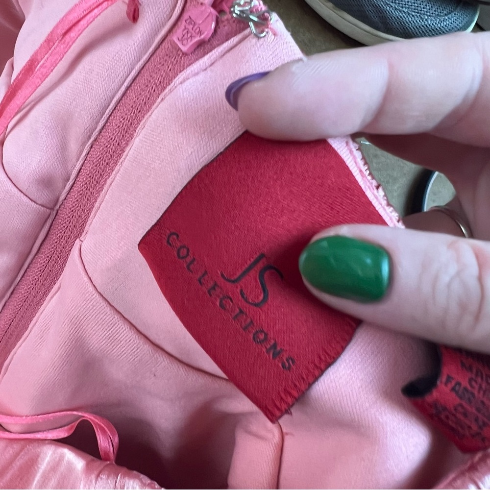 Js Collections Shiny Pink Y2k Style Halter Top, S… - image 3